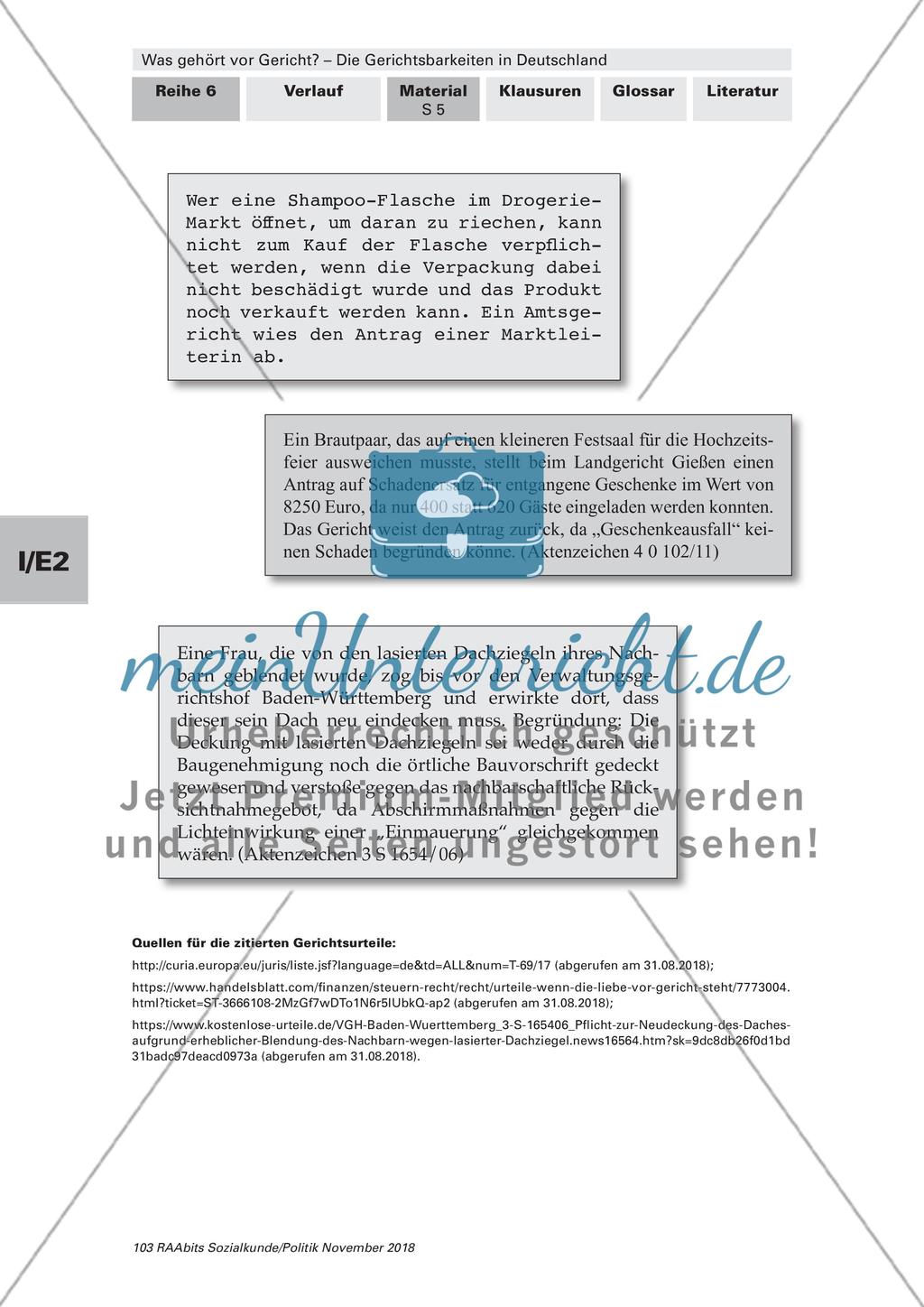 Aufgaben und Funktionen deutscher Gerichte Preview 4
