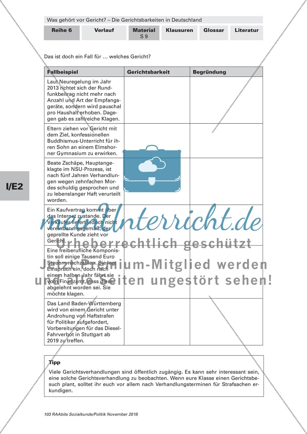 Aufgaben und Funktionen deutscher Gerichte Preview 8