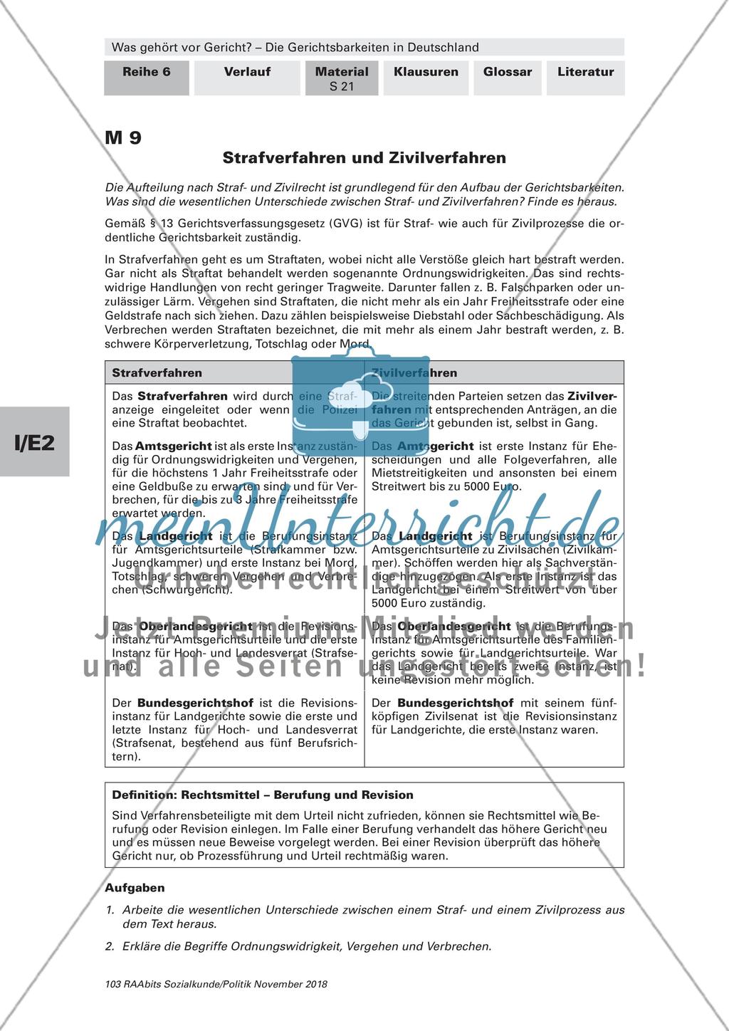 Ablauf und Gegenüberstellung von Straf- und Zivilverfahren Preview 10