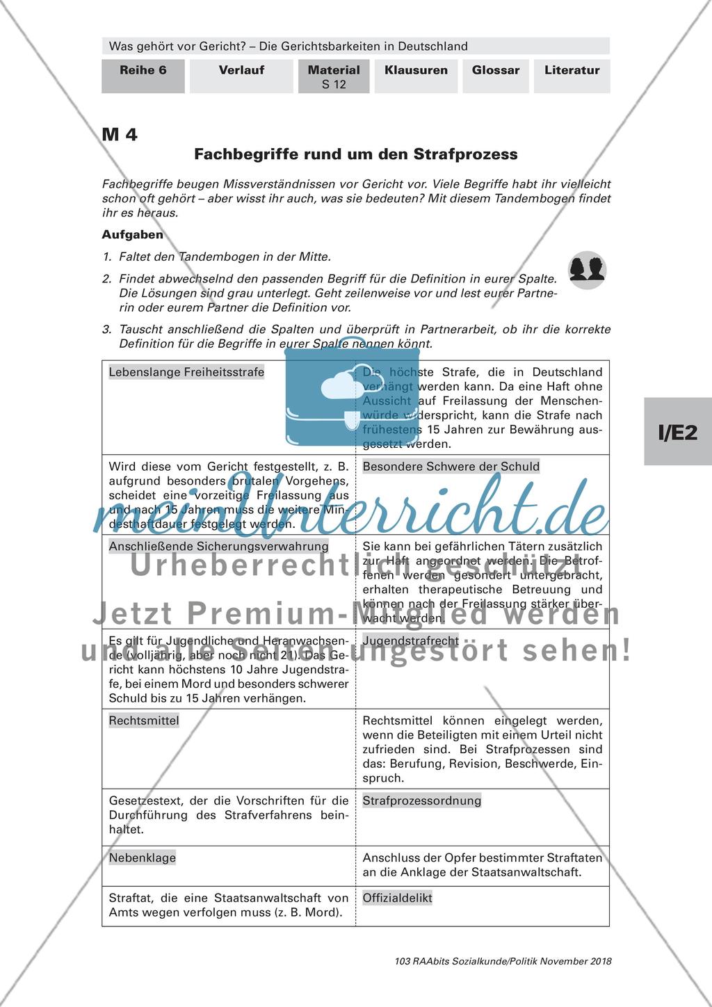 Ablauf und Gegenüberstellung von Straf- und Zivilverfahren Preview 1