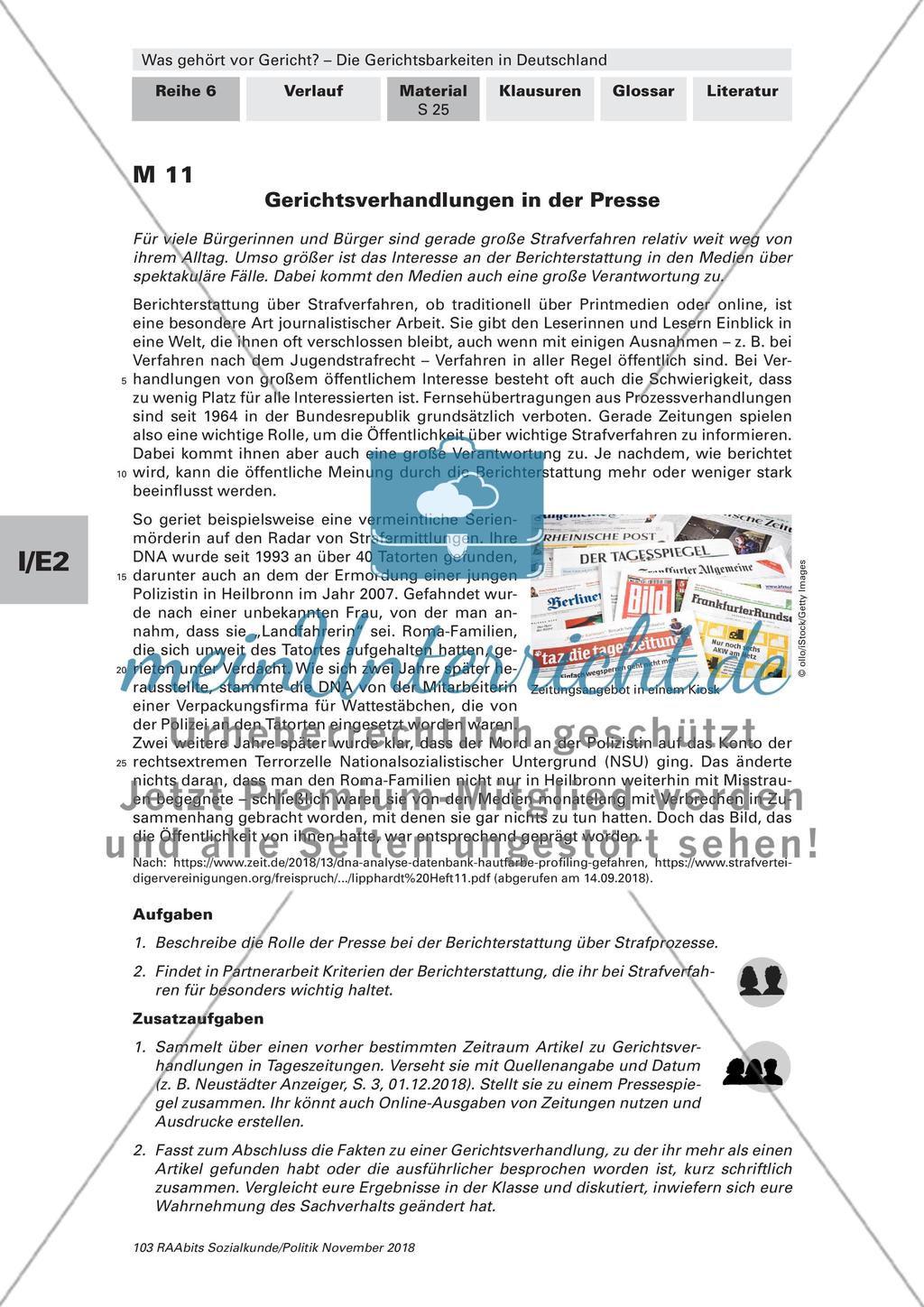 Gerichtsberichterstattung und Umgang mit Strafgefangenen Preview 1