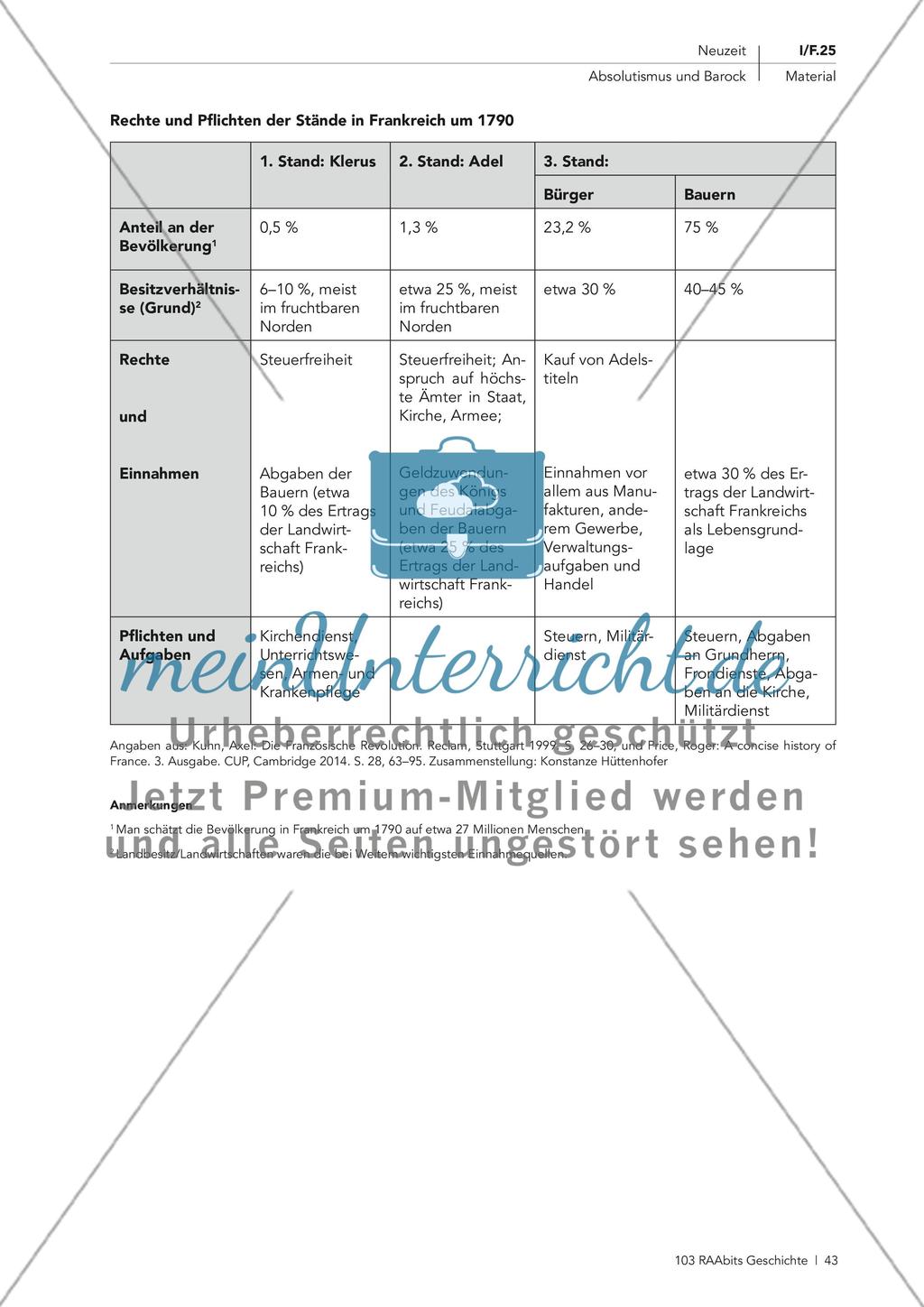Besonderheiten der Ständegesellschaft Preview 21
