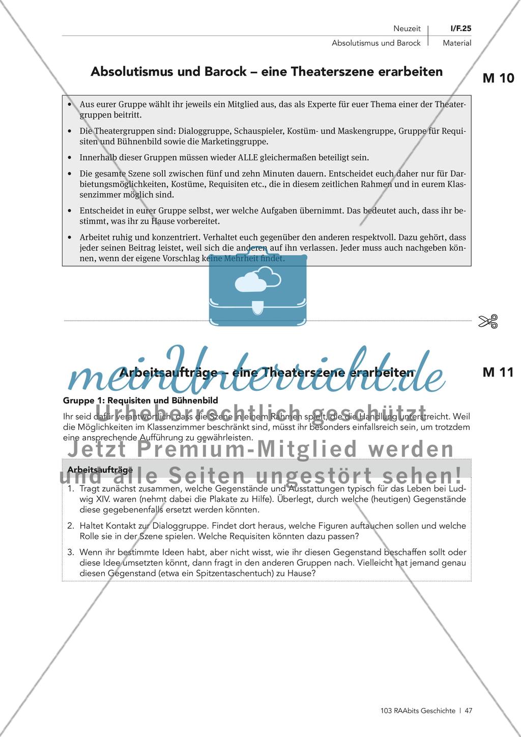 Absolutismus und Barock: Theaterszene Preview 1