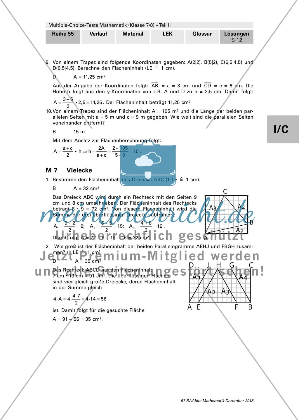 Erläuterungen und Lösungen: Multiple-Choice-Tests Preview 12