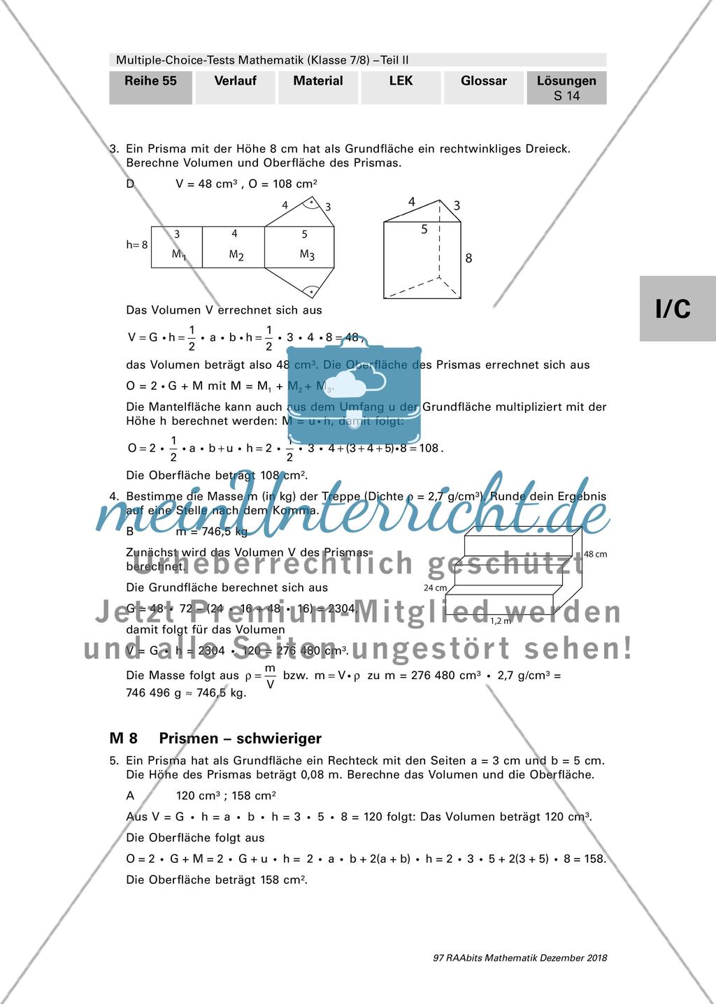 Erläuterungen und Lösungen: Multiple-Choice-Tests Preview 14