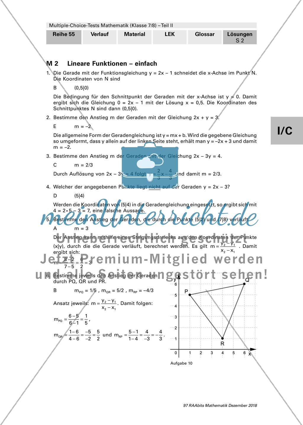 Erläuterungen und Lösungen: Multiple-Choice-Tests Preview 2
