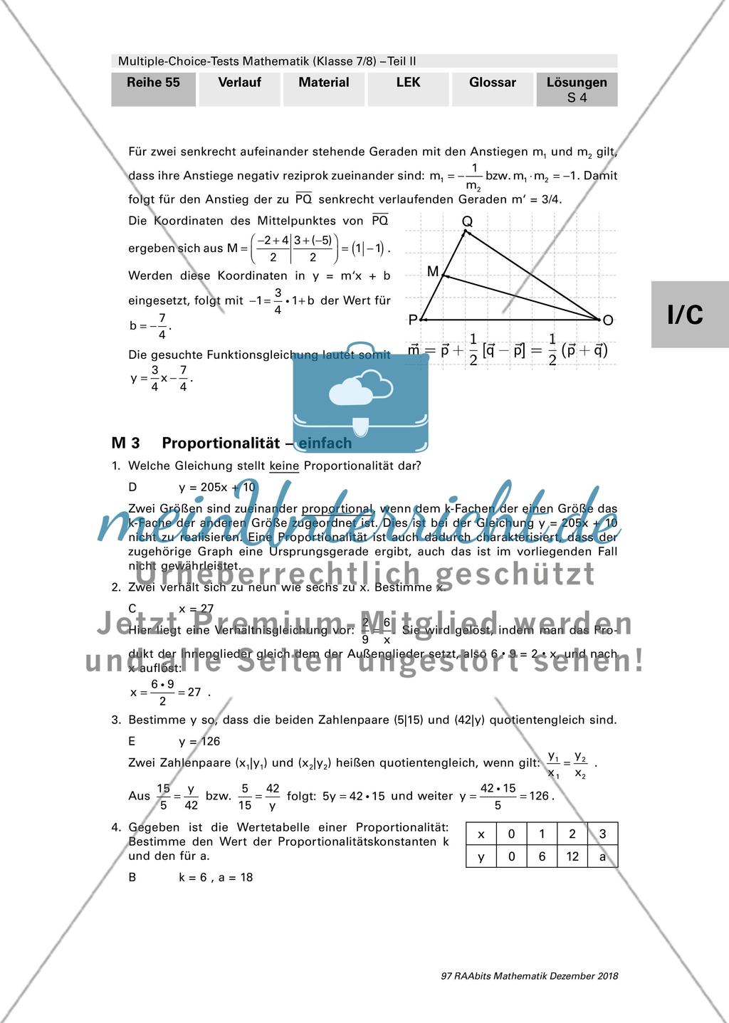 Erläuterungen und Lösungen: Multiple-Choice-Tests Preview 4