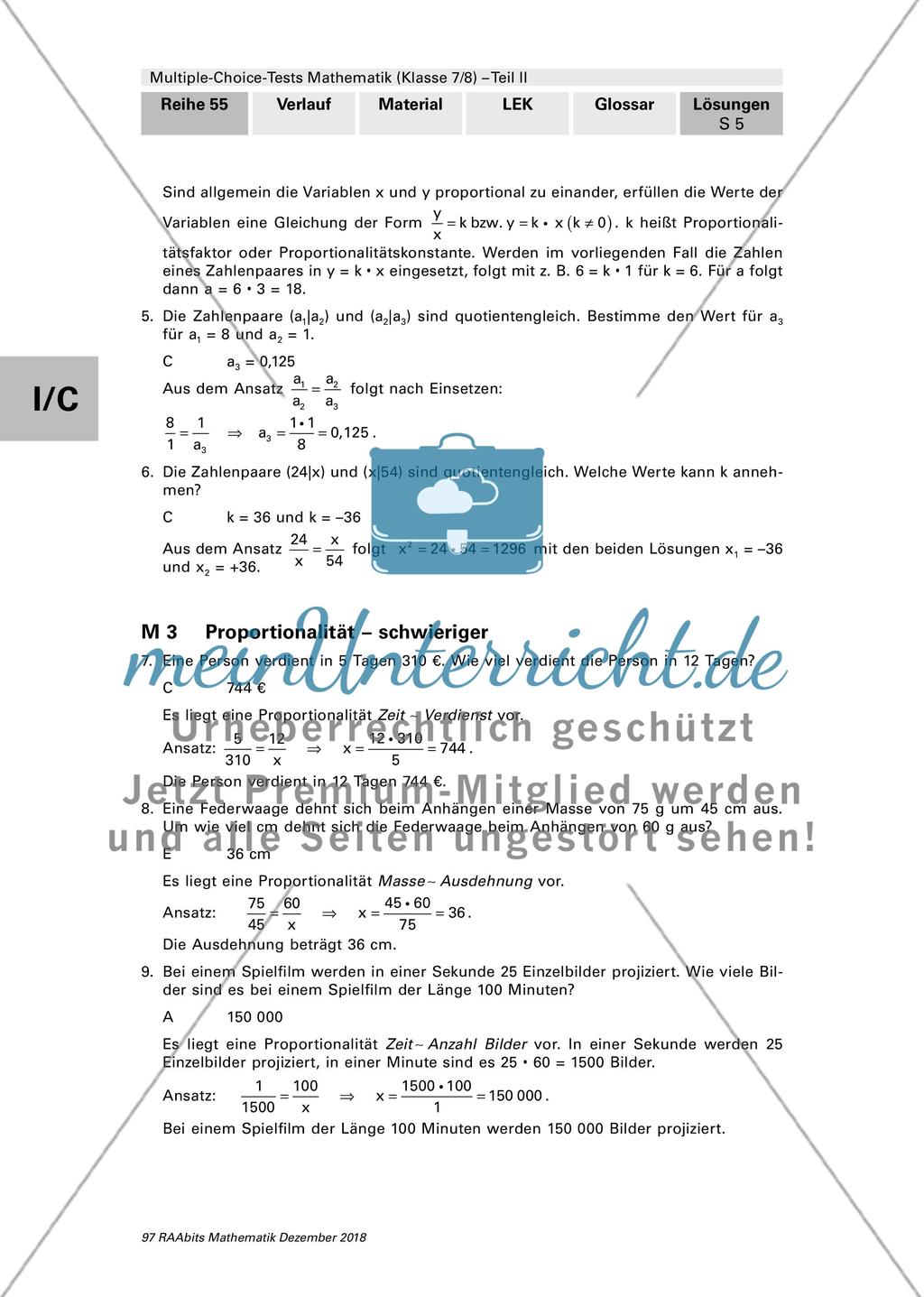 Erläuterungen und Lösungen: Multiple-Choice-Tests Preview 5