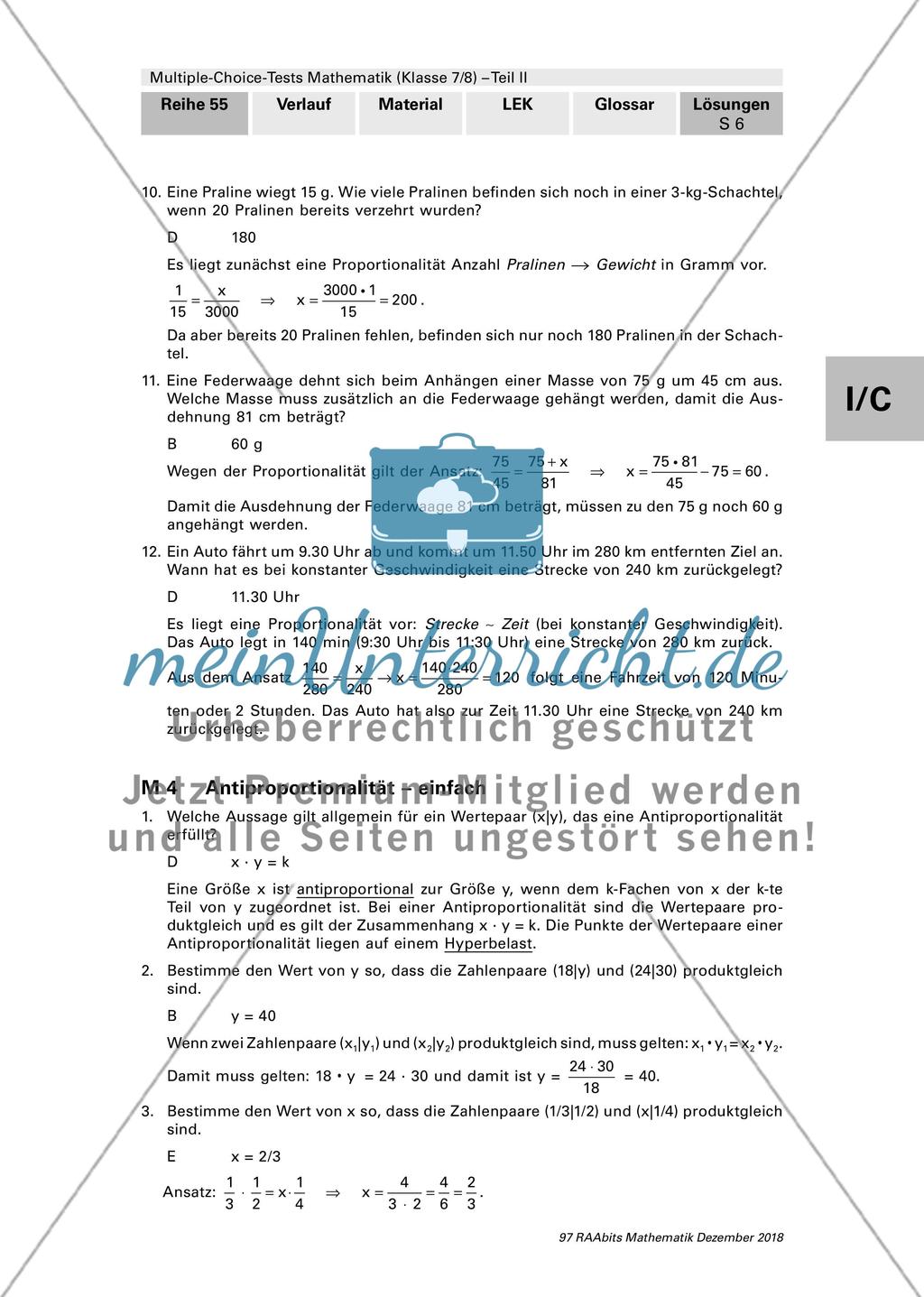 Erläuterungen und Lösungen: Multiple-Choice-Tests Preview 6