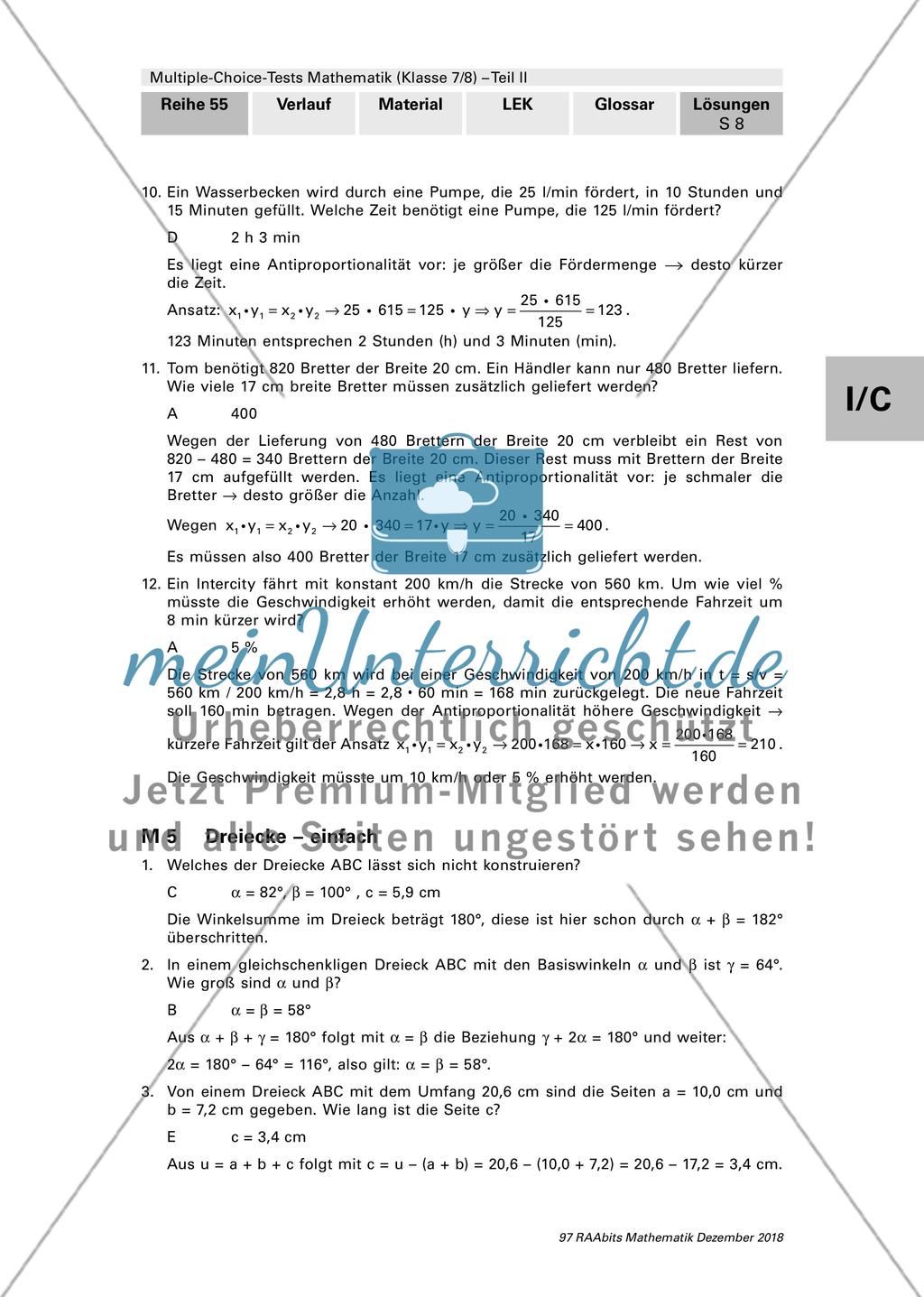 Erläuterungen und Lösungen: Multiple-Choice-Tests Preview 8