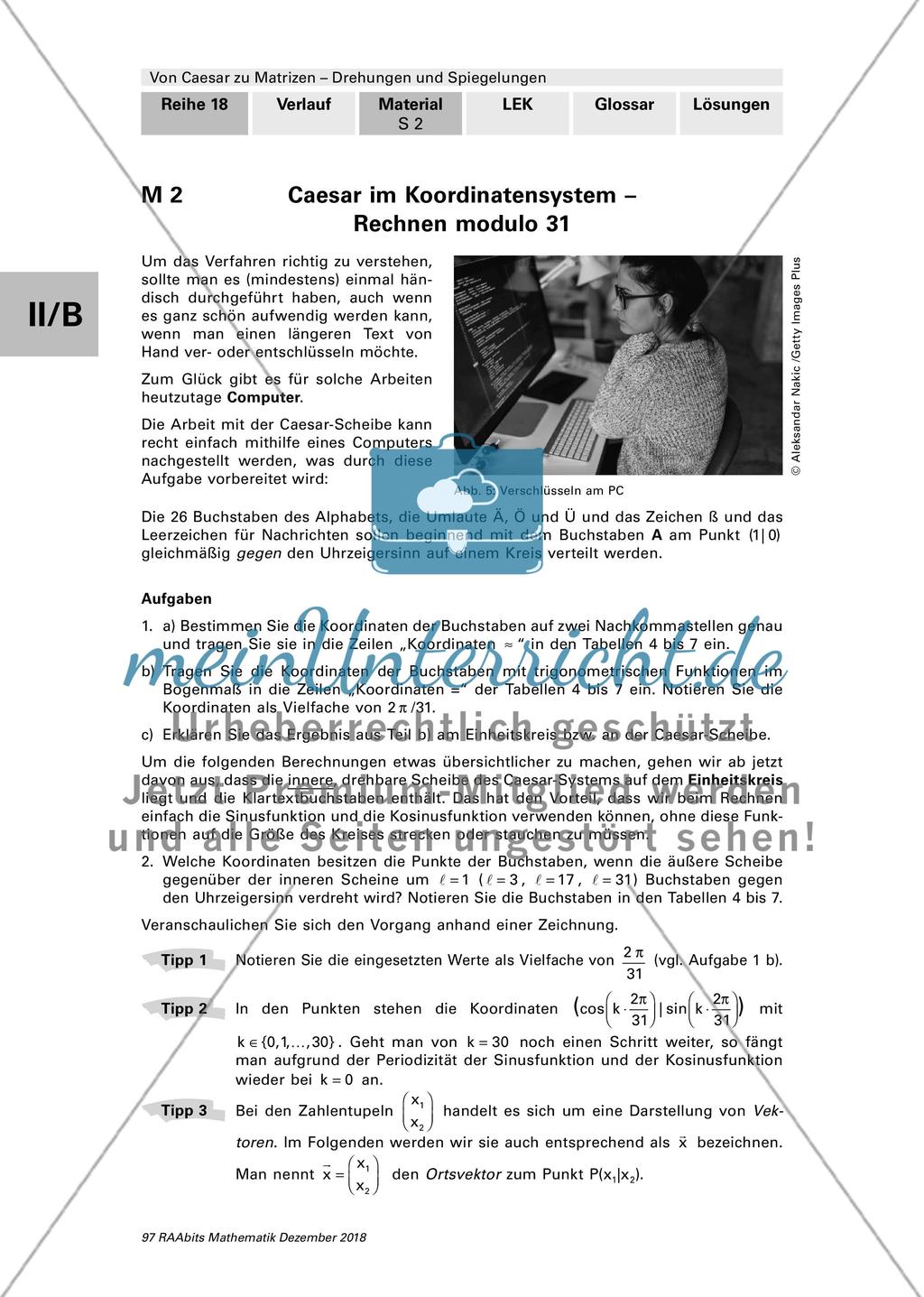 Drehungen und Spiegelungen mit Matrizen Preview 2