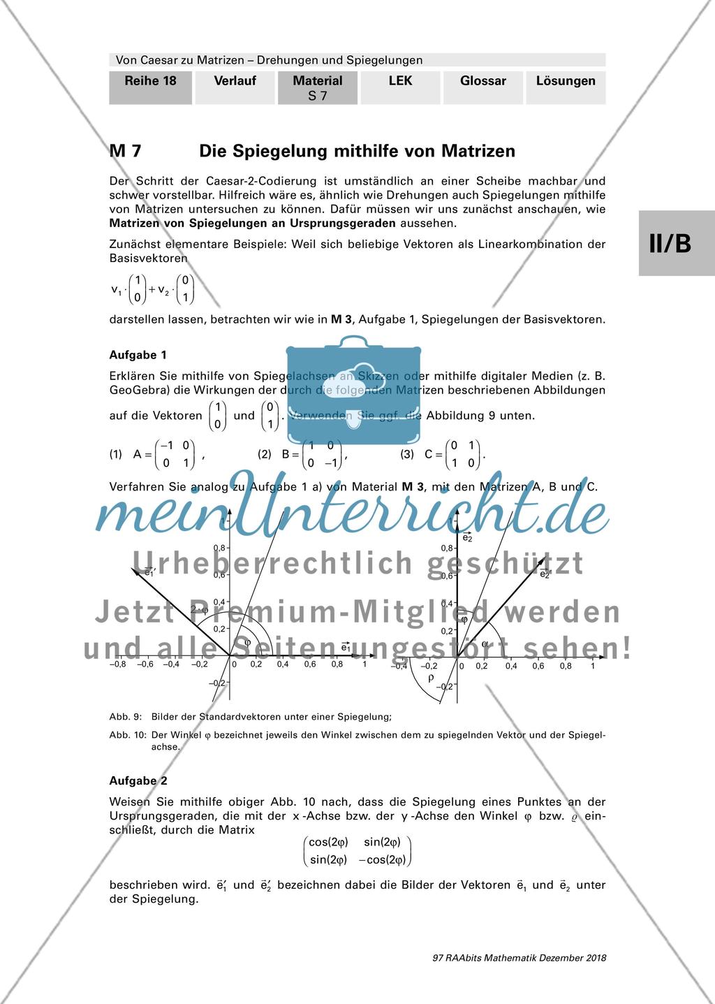 Drehungen und Spiegelungen mit Matrizen Preview 7