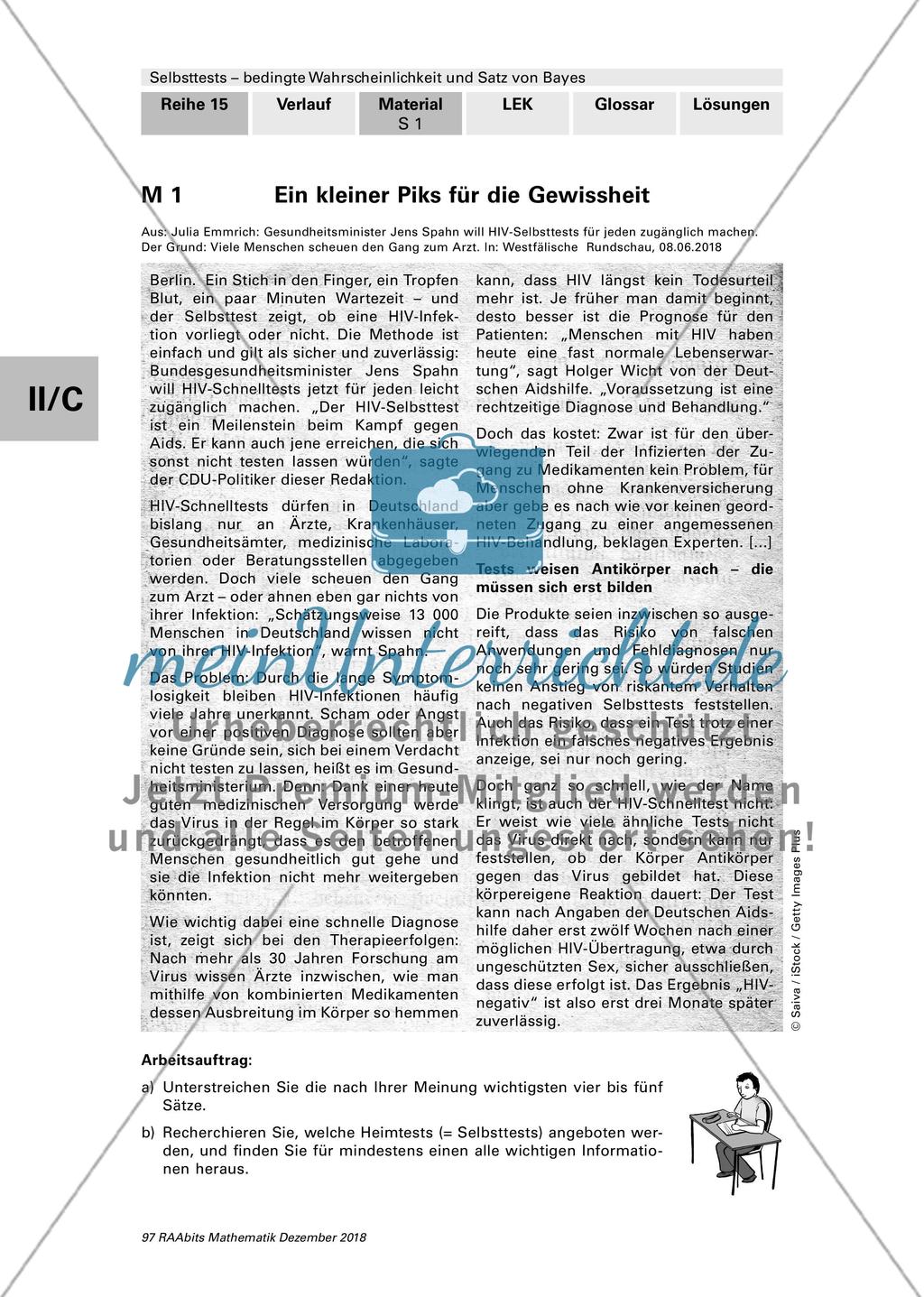 Bedingte Wahrscheinlichkeit und der Satz von Bayes Preview 6