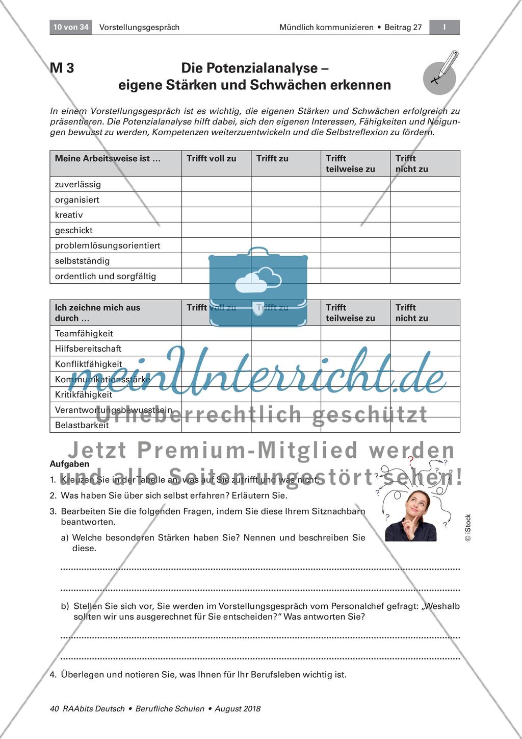 Die Selbstpräsentation im Vorstellungsgespräch Preview 1