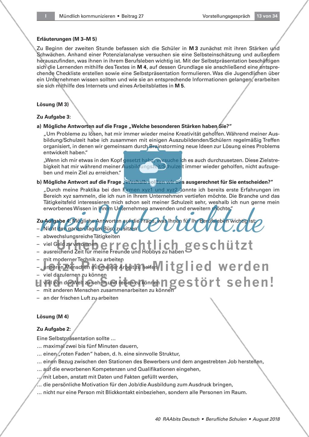 Die Selbstpräsentation im Vorstellungsgespräch Preview 4