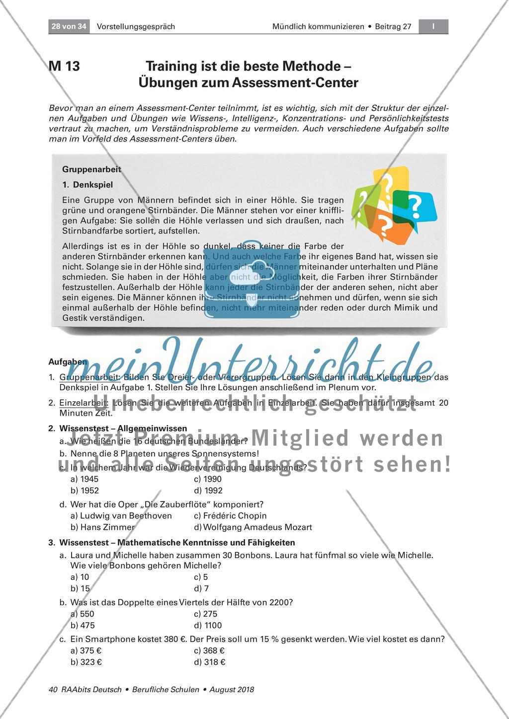 Das Assessment-Center Preview 2