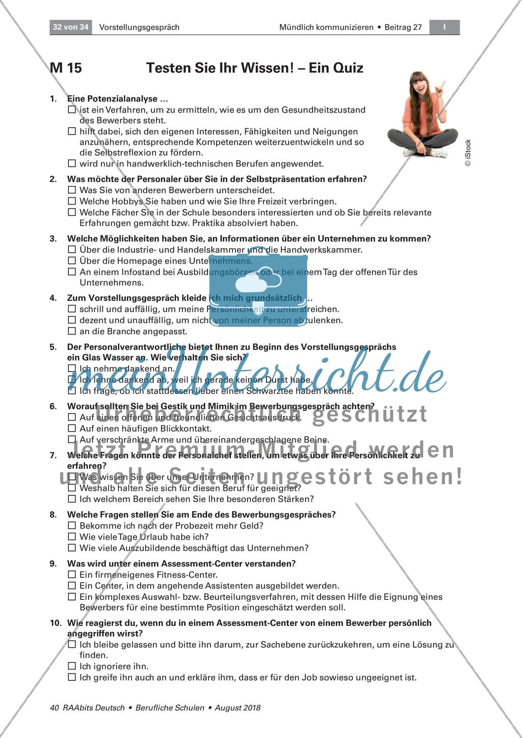 Multiple-Choice Test als spielerische Lernerfolgskontrolle Preview 1
