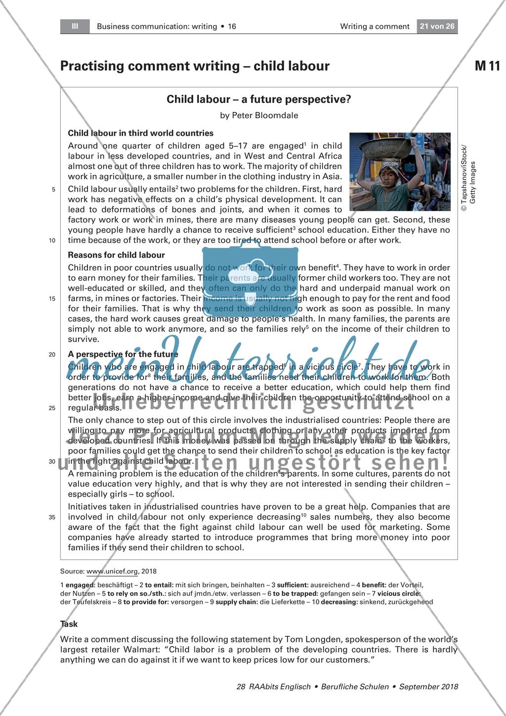 Writing skills: Practising comment writing Preview 2