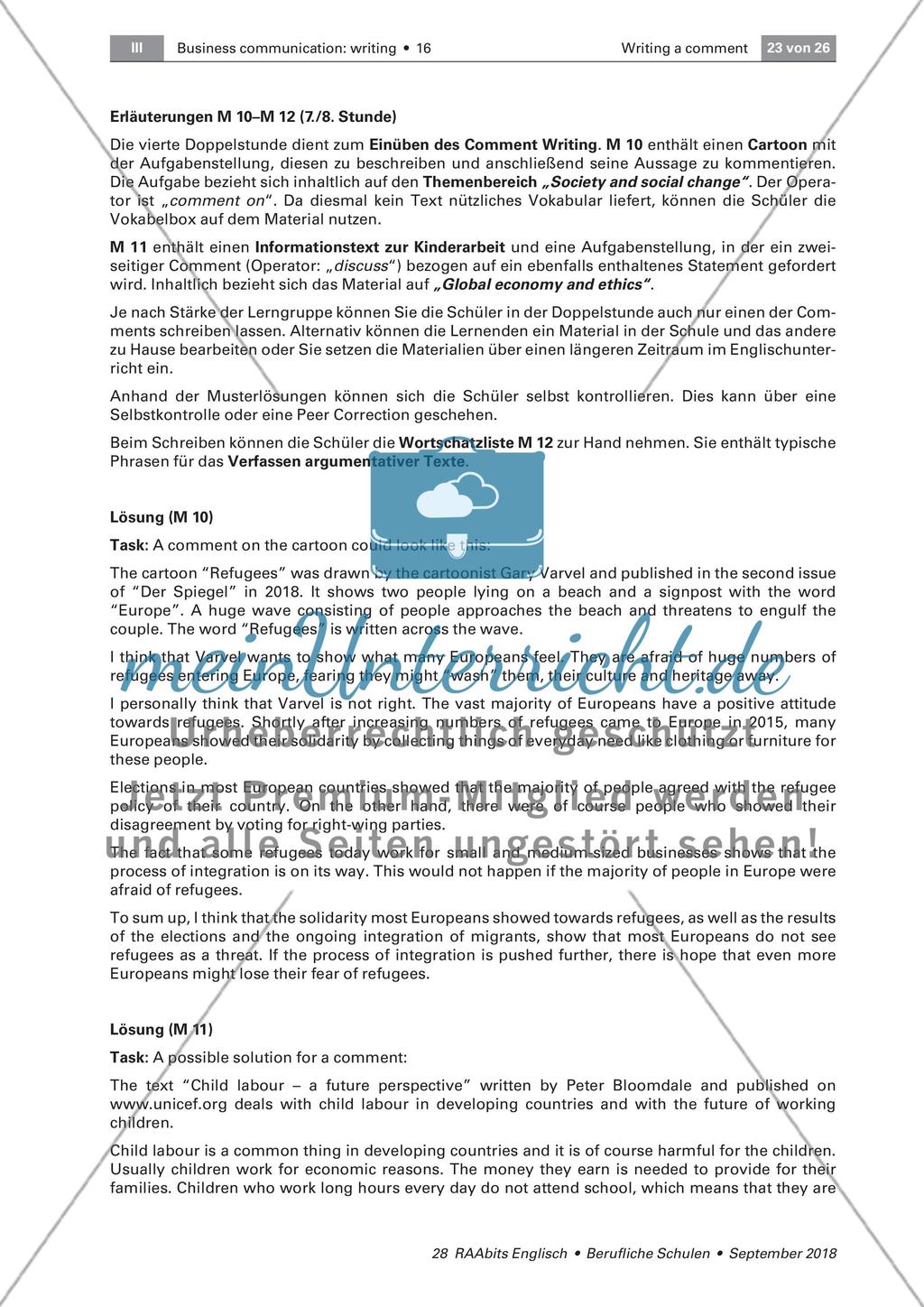 Writing skills: Practising comment writing Preview 4