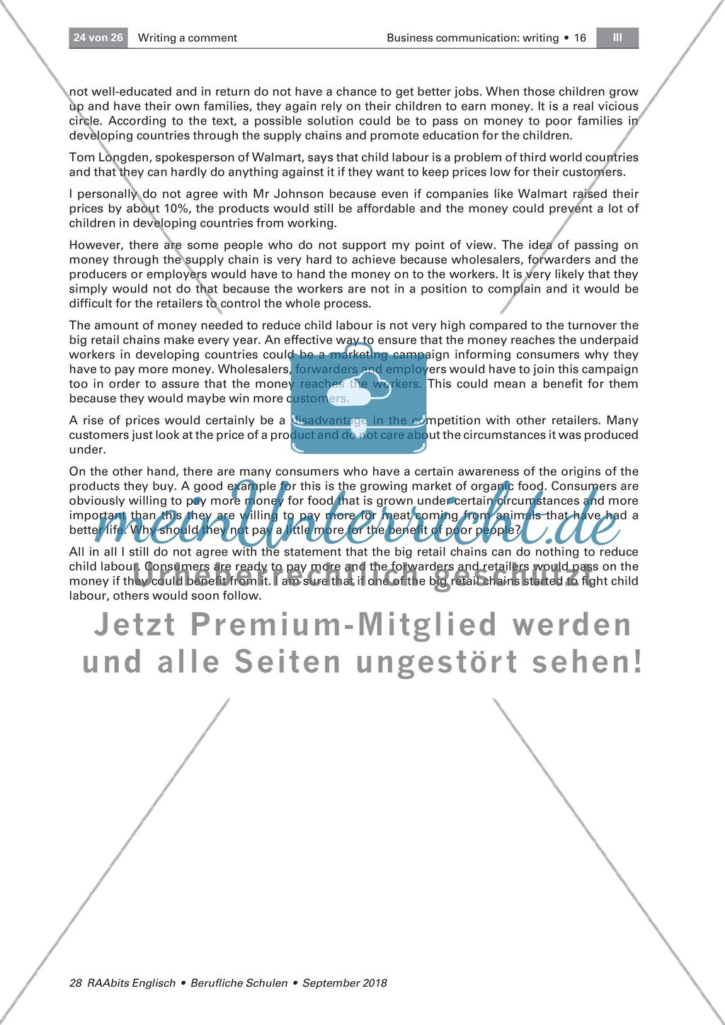 Writing skills: Practising comment writing Preview 5