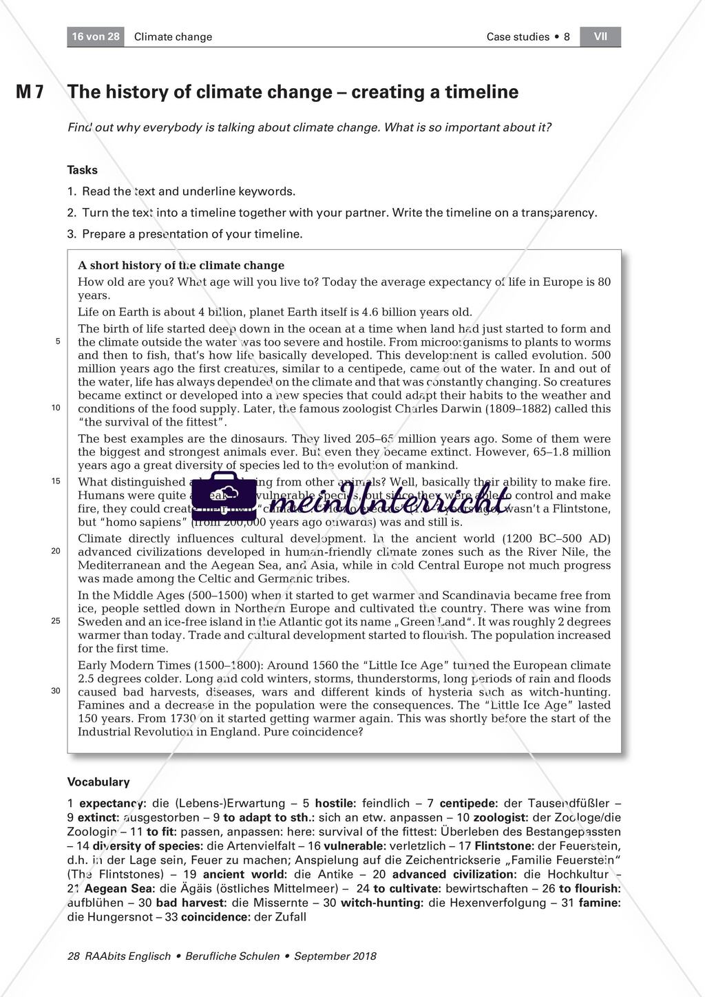 Climate change - Creating a timeline Preview 1