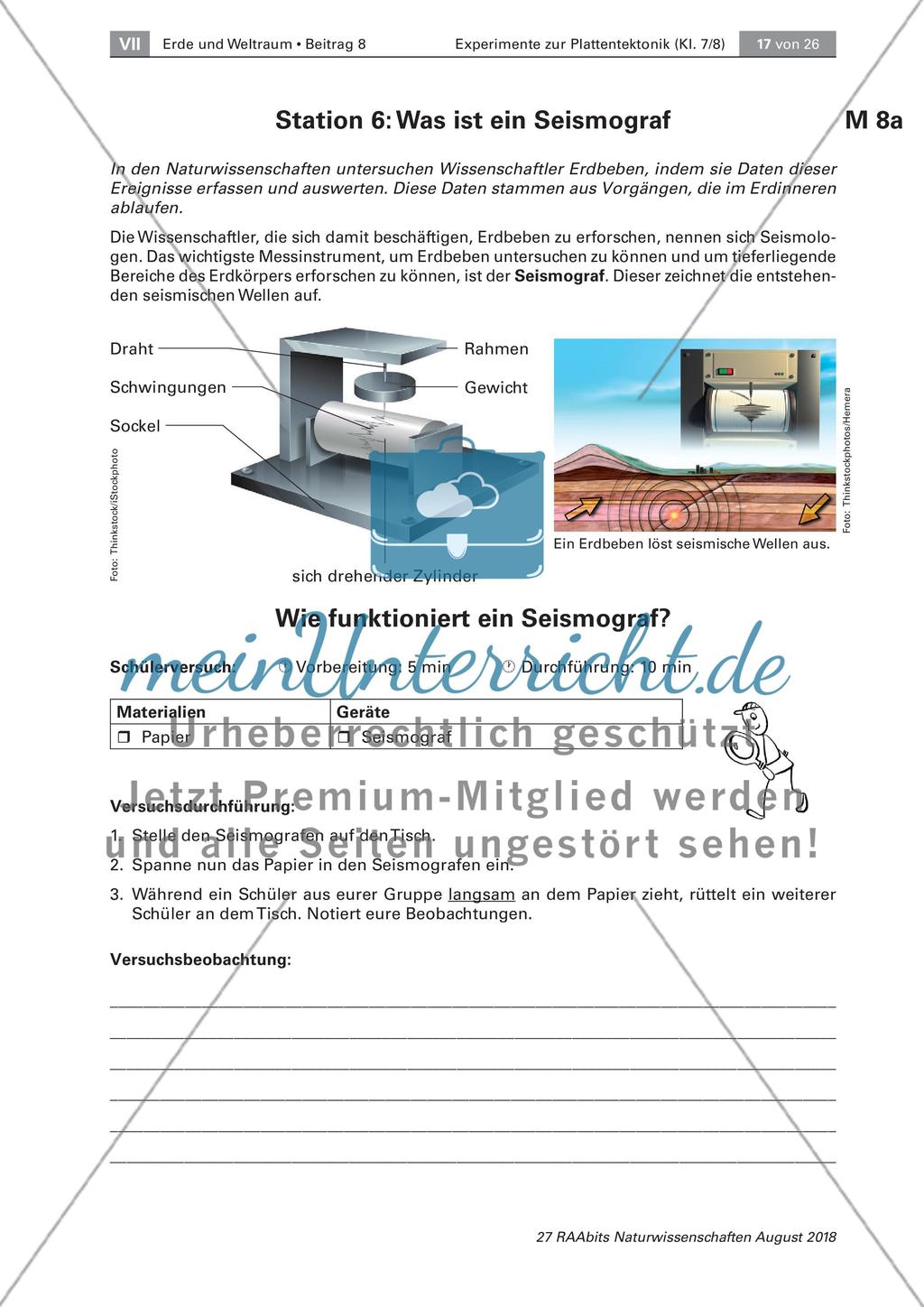 Experimente zur Plattentektonik Preview 10