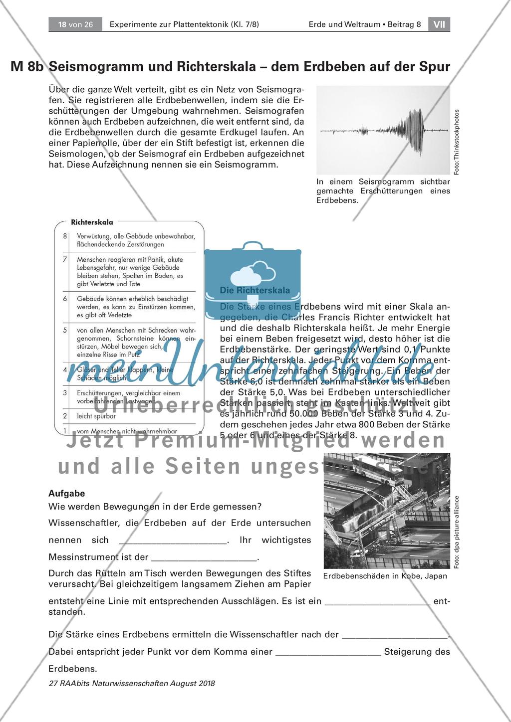 Experimente zur Plattentektonik Preview 11