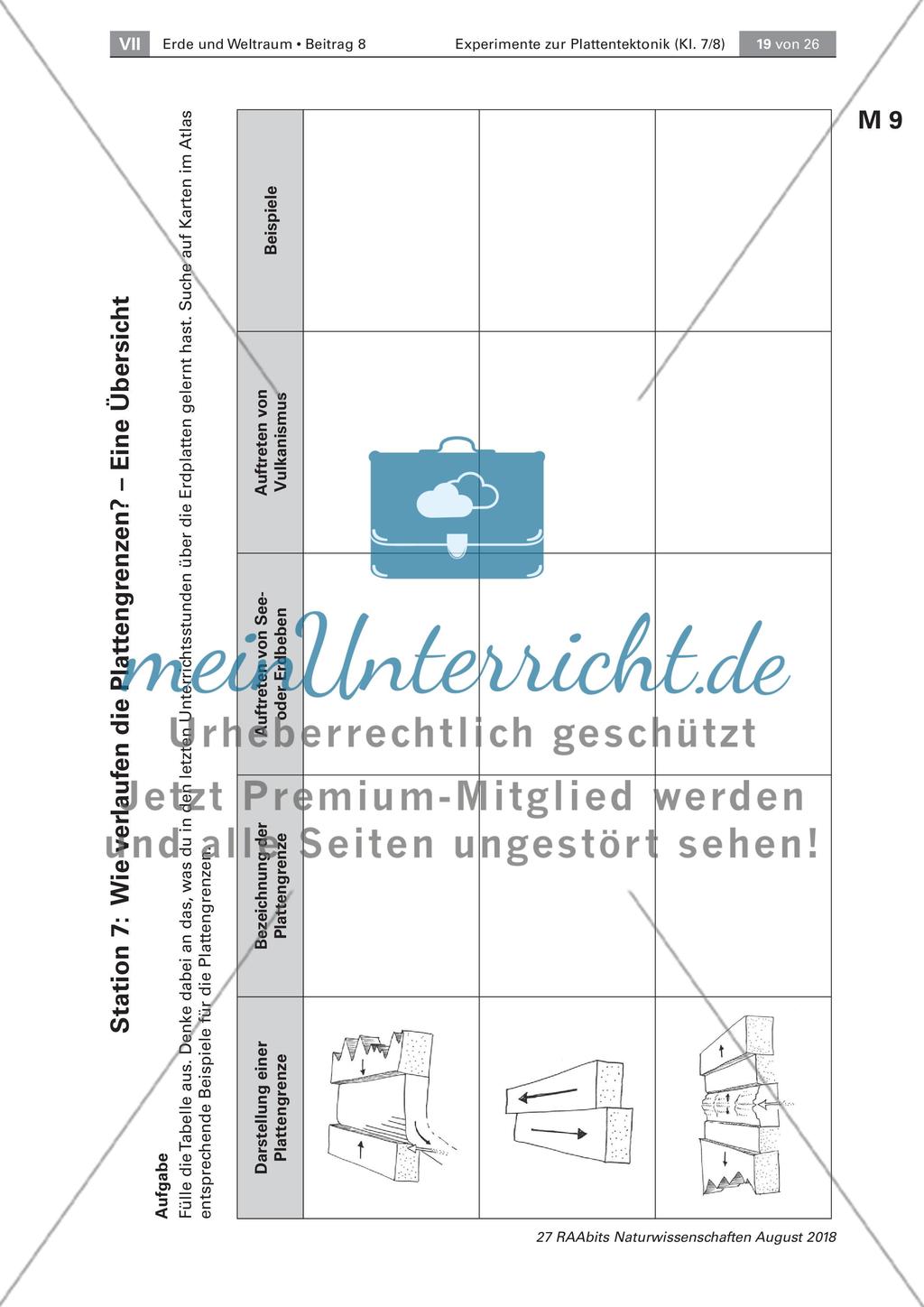 Experimente zur Plattentektonik Preview 12