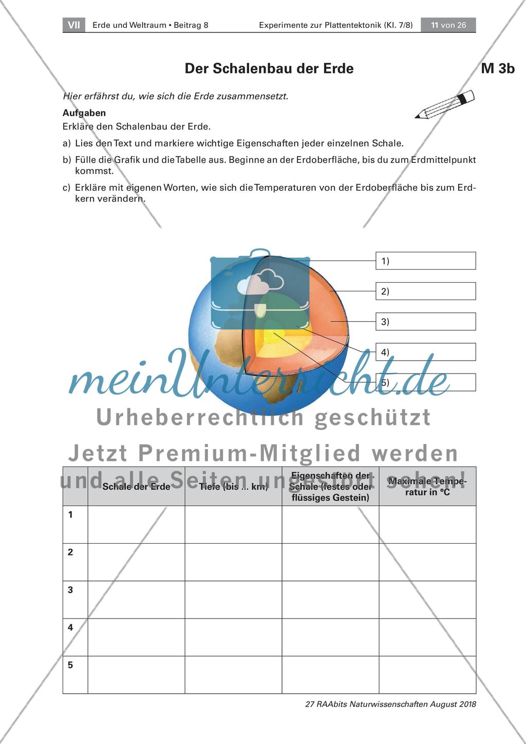 Experimente zur Plattentektonik Preview 4
