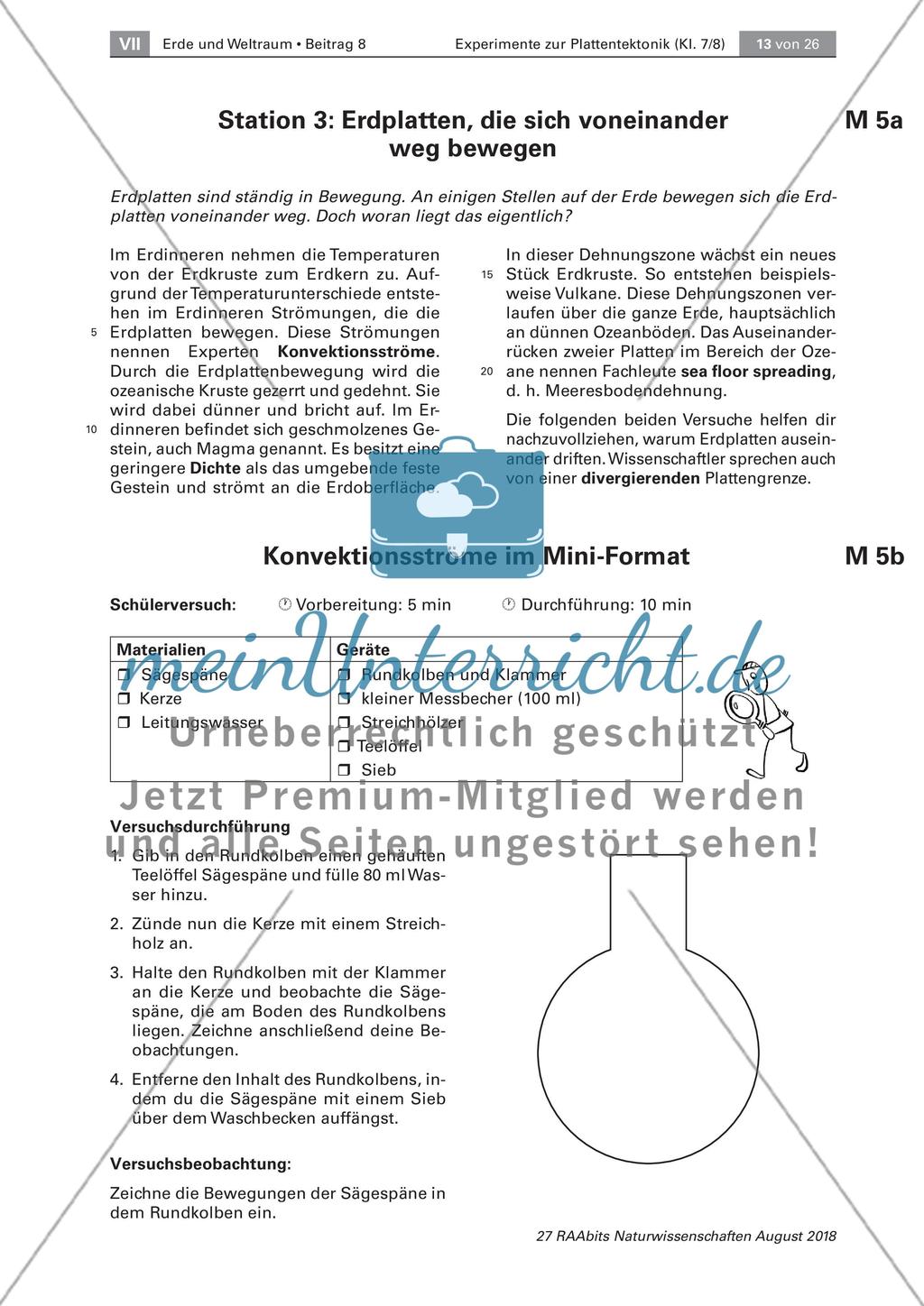 Experimente zur Plattentektonik Preview 6