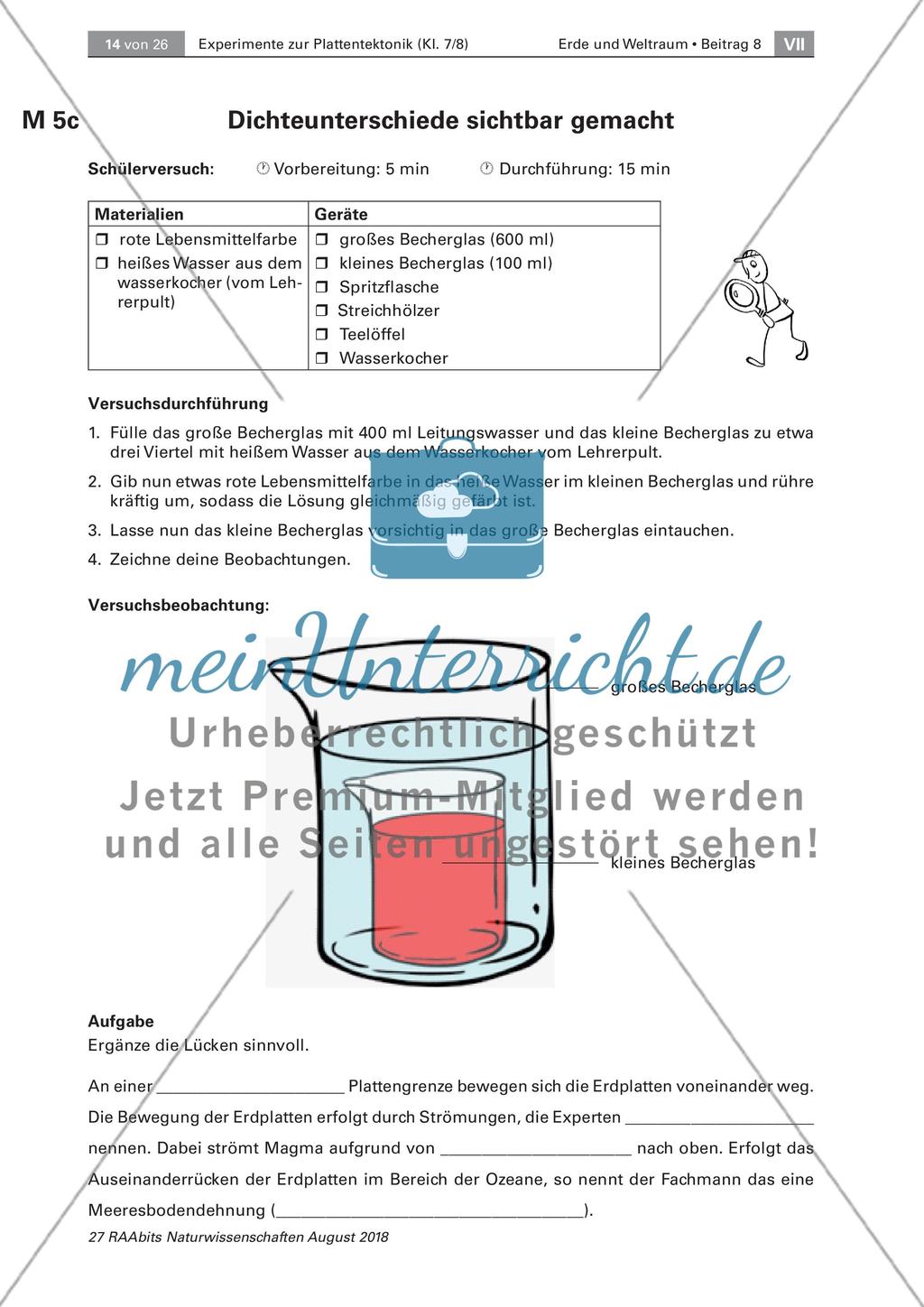 Experimente zur Plattentektonik Preview 7