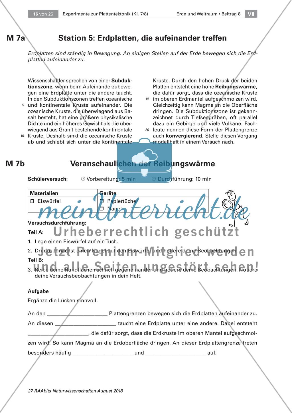 Experimente zur Plattentektonik Preview 9