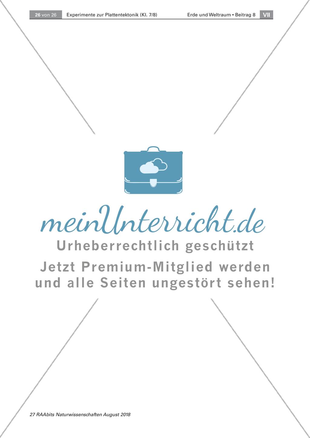 Anhang: Experimente zur Plattentektonik Preview 6