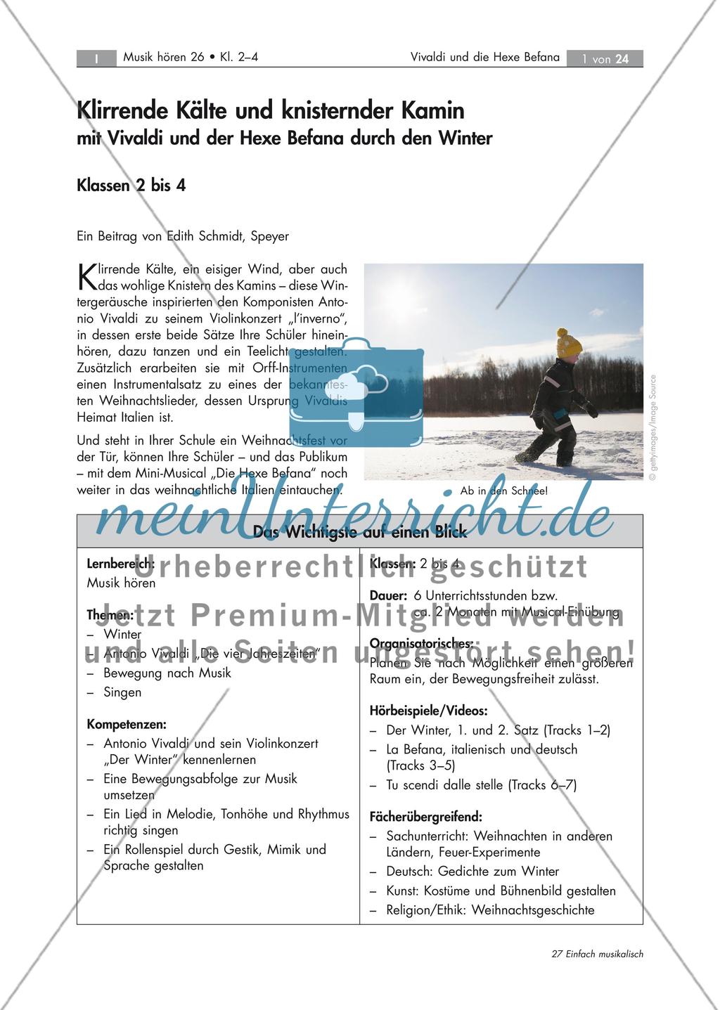 Klirrende Kälte und knisternder Kamin - mit Vivaldi und der Hexe Befana durch den Winter mit 7 Audio-Tracks, Stand: 09/2018 Preview 1