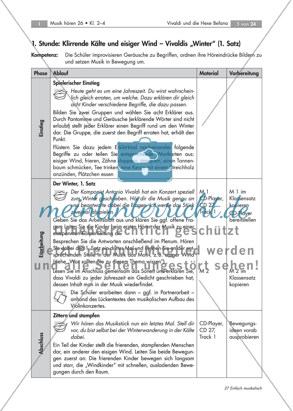 Klirrende Kälte und knisternder Kamin - mit Vivaldi und der Hexe Befana durch den Winter mit 7 Audio-Tracks, Stand: 09/2018 Preview 5