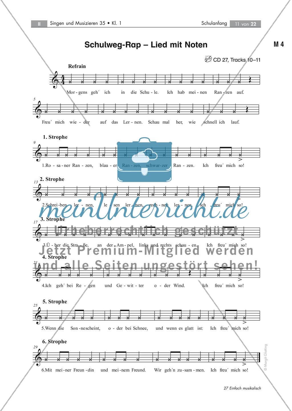 In der Schule fühl' ich mich wohl! - Musizieren mit Schulanfängern mit 7 Audio-Tracks, Stand: 09/2018 Preview 11