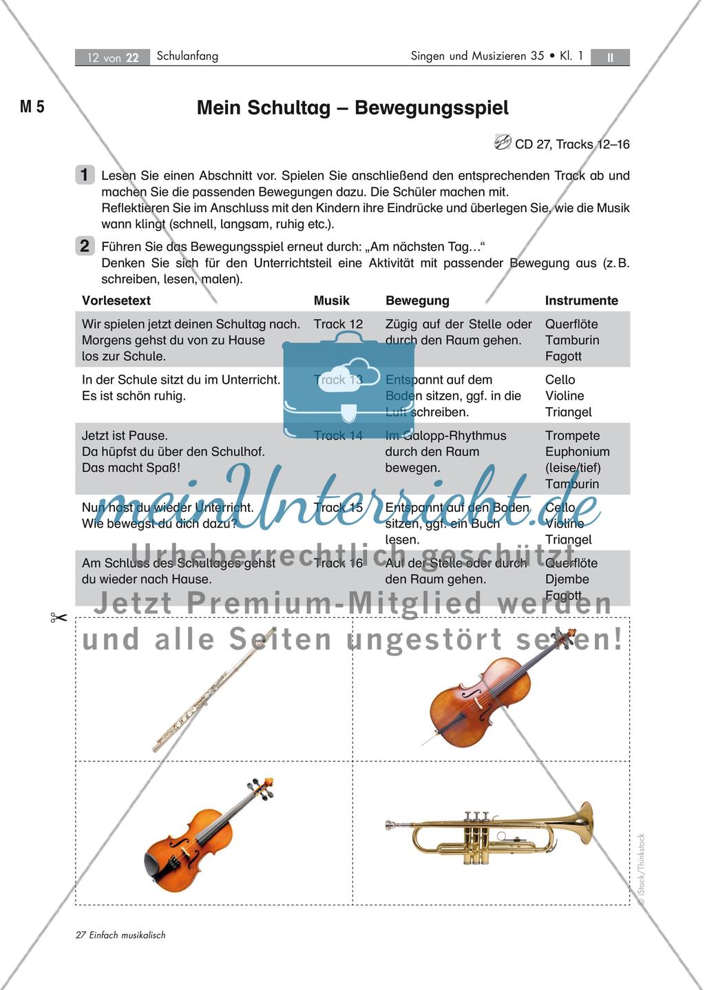 In der Schule fühl' ich mich wohl! - Musizieren mit Schulanfängern mit 7 Audio-Tracks, Stand: 09/2018 Preview 12