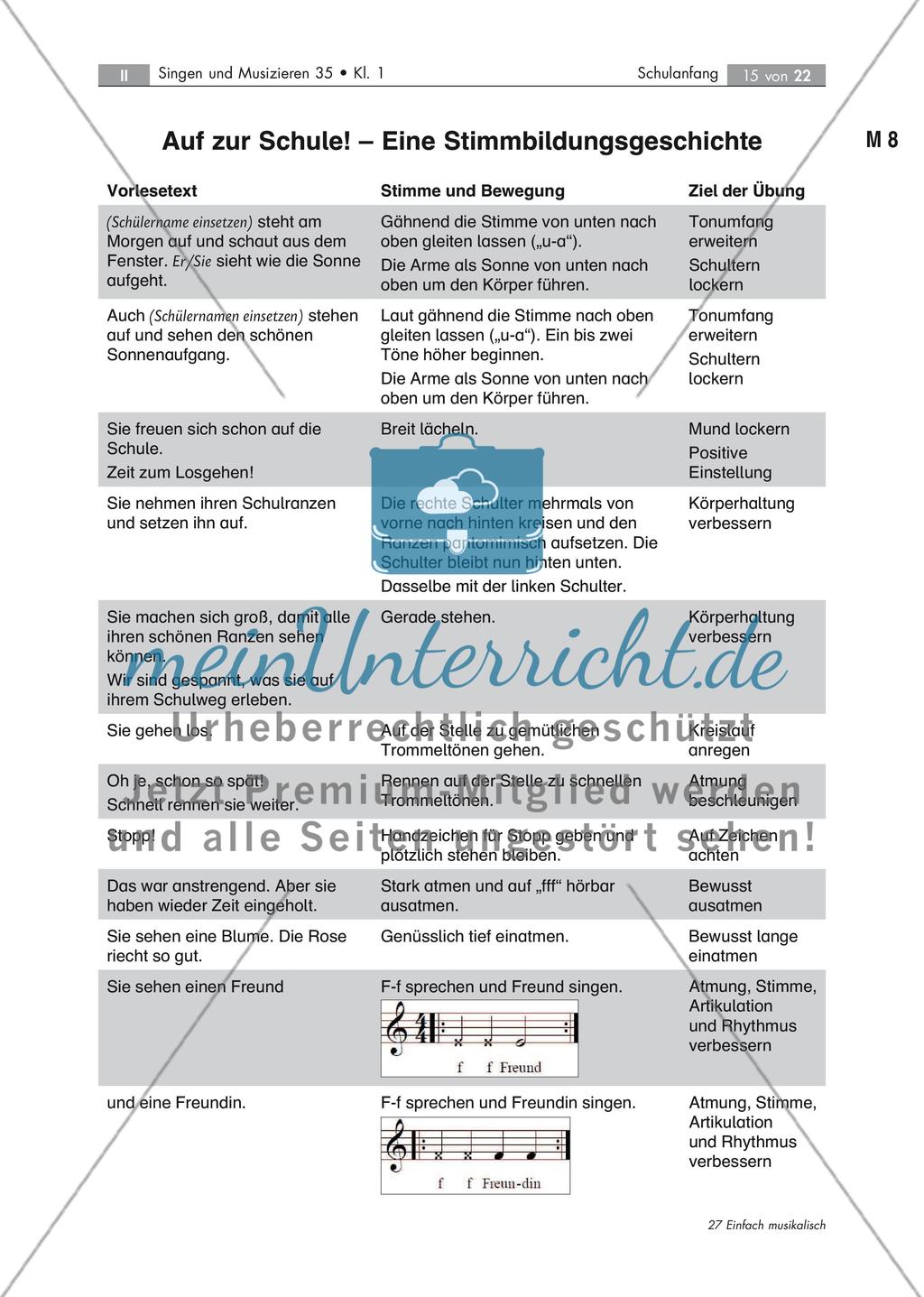 In der Schule fühl' ich mich wohl! - Musizieren mit Schulanfängern mit 7 Audio-Tracks, Stand: 09/2018 Preview 15