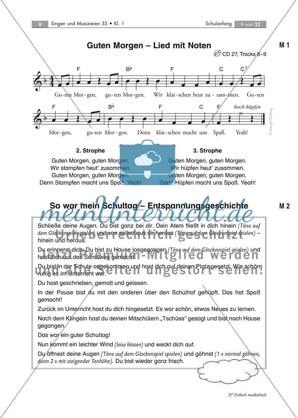 In der Schule fühl' ich mich wohl! - Musizieren mit Schulanfängern mit 7 Audio-Tracks, Stand: 09/2018 Preview 9
