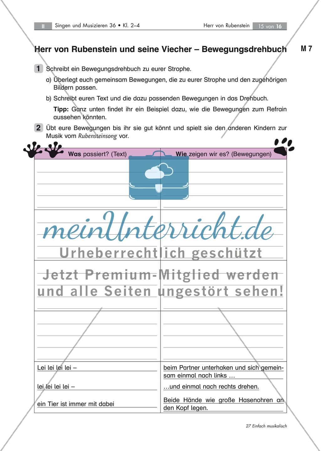 Herr von Rubenstein und seine Viecher - Bühne frei für ein tierisches Mitmachlied mit 2 Audio-Tracks, Stand: 09/2018 Preview 15