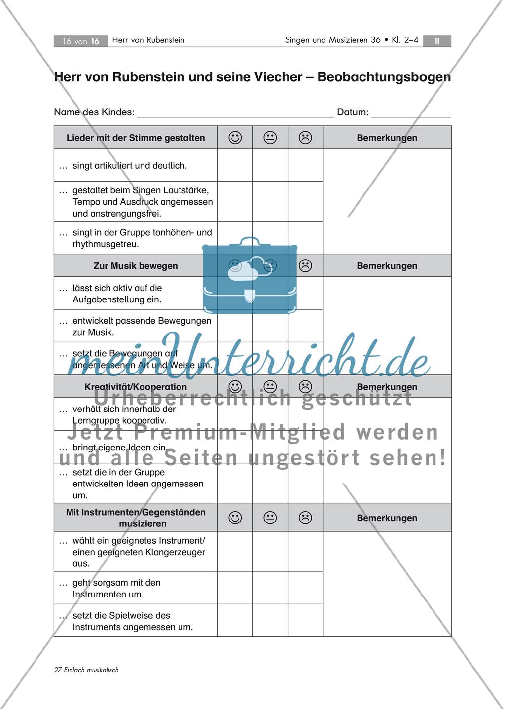 Herr von Rubenstein und seine Viecher - Bühne frei für ein tierisches Mitmachlied mit 2 Audio-Tracks, Stand: 09/2018 Preview 16
