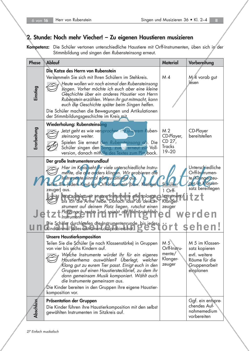 Herr von Rubenstein und seine Viecher - Bühne frei für ein tierisches Mitmachlied mit 2 Audio-Tracks, Stand: 09/2018 Preview 6