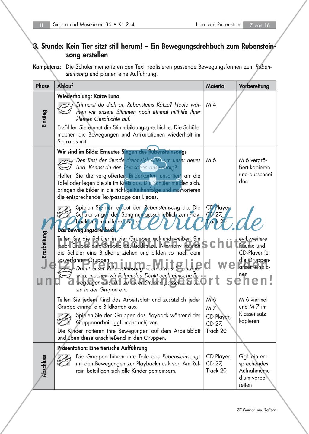 Herr von Rubenstein und seine Viecher - Bühne frei für ein tierisches Mitmachlied mit 2 Audio-Tracks, Stand: 09/2018 Preview 7