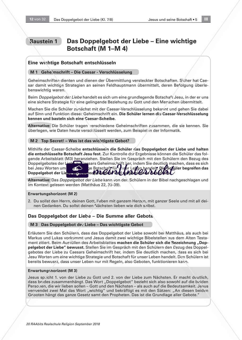 Das Doppelgebot der Liebe als Grundlage für alle Gebote Preview 5