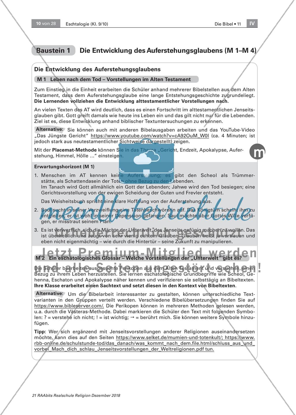 Jenseitsvorstellungen im Alten Testament: Die Entwicklung des Auferstehungsglaubens Preview 5