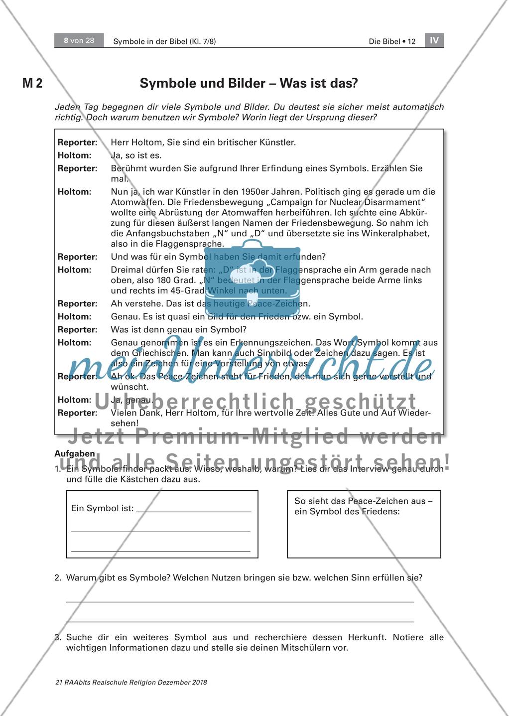 Baustein 1: Symbole im Alltag und ihre Bedeutung Preview 2