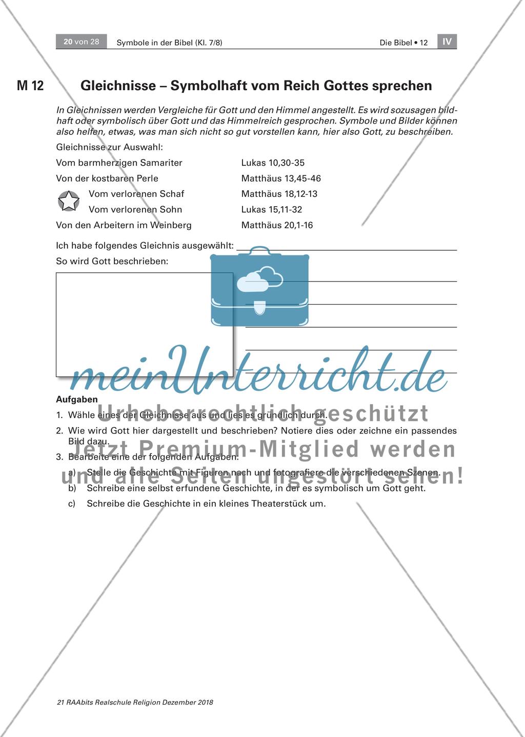 Biblische Symbole an 10 Stationen Preview 10