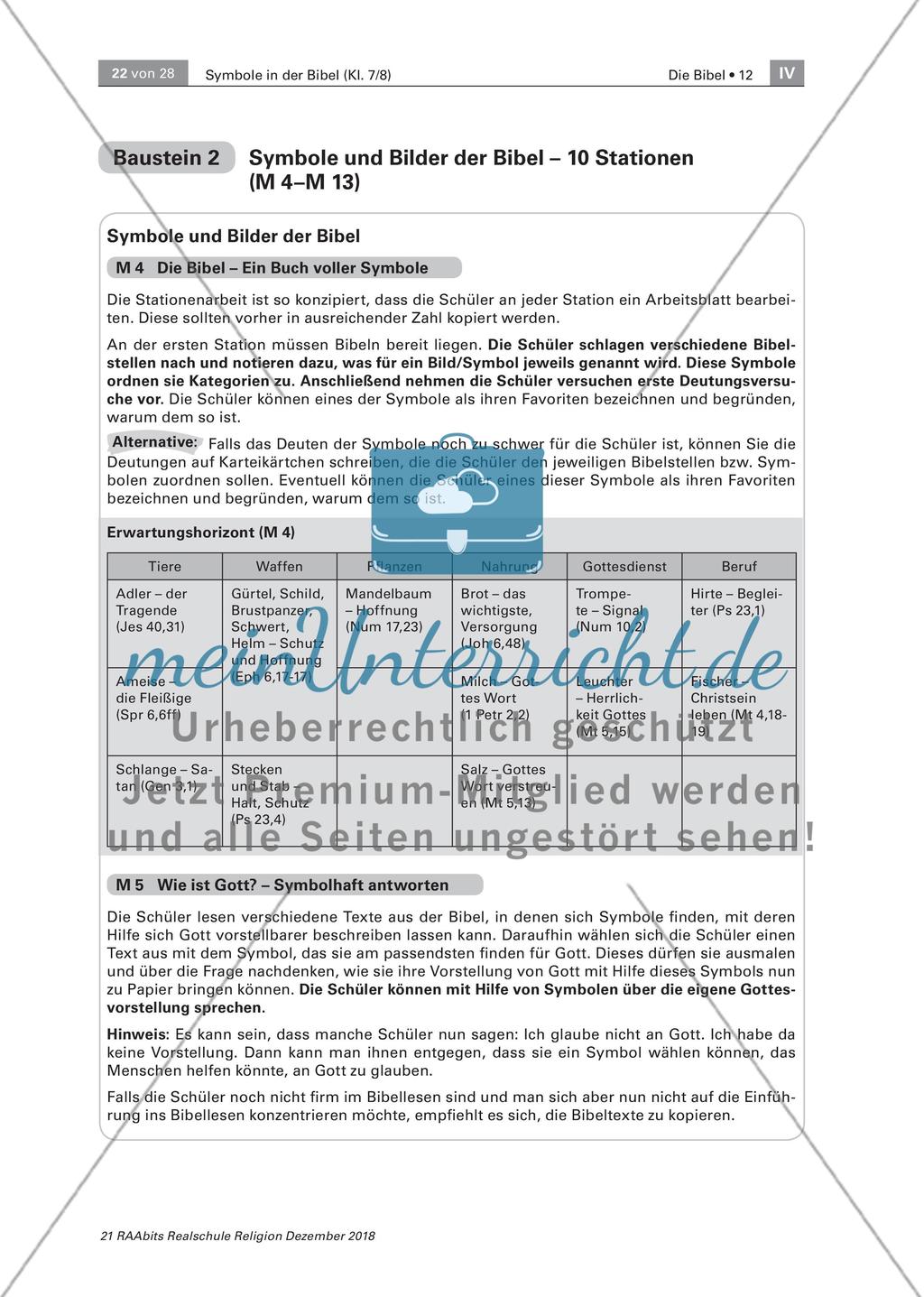 Biblische Symbole an 10 Stationen Preview 12