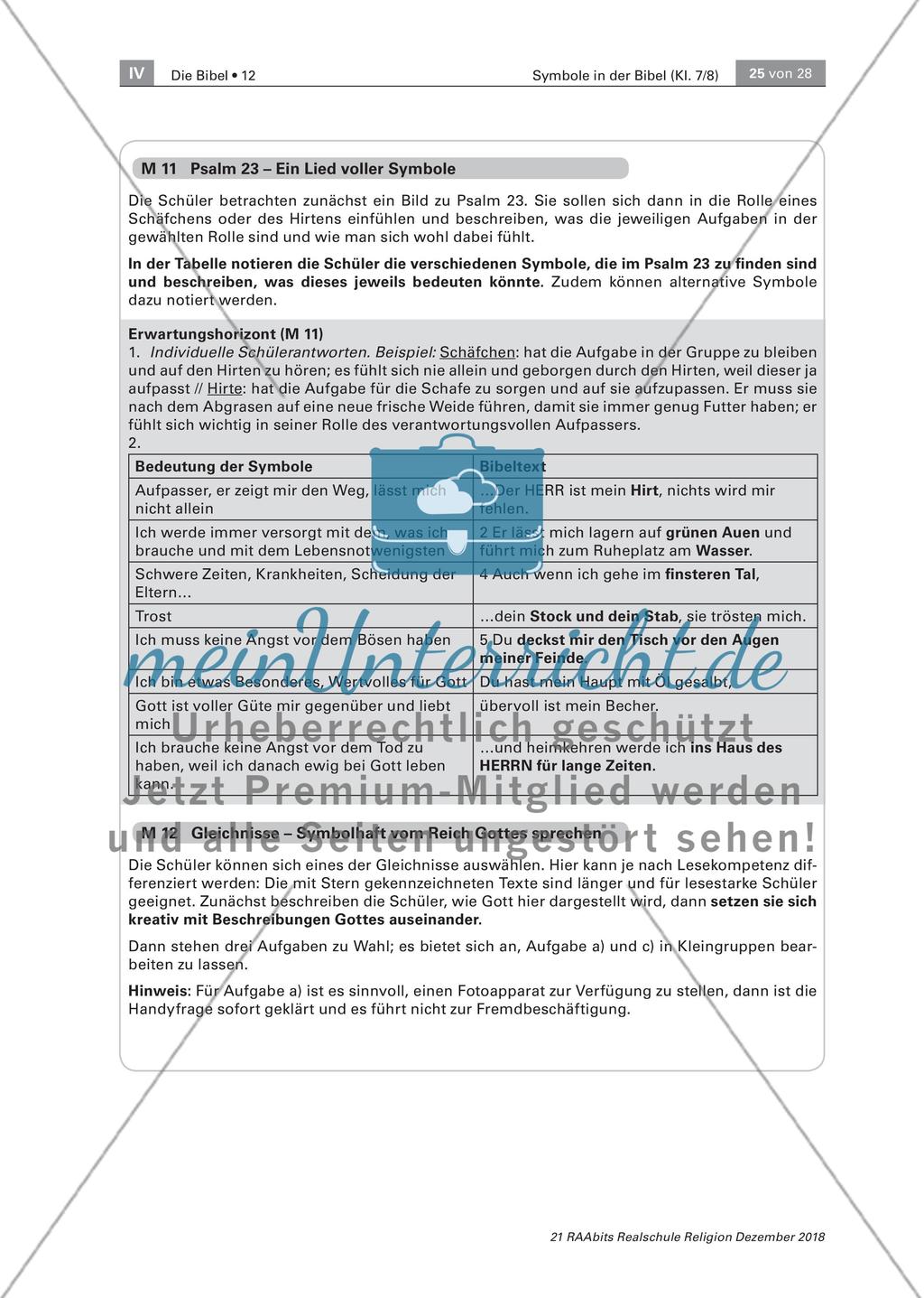Biblische Symbole an 10 Stationen Preview 15