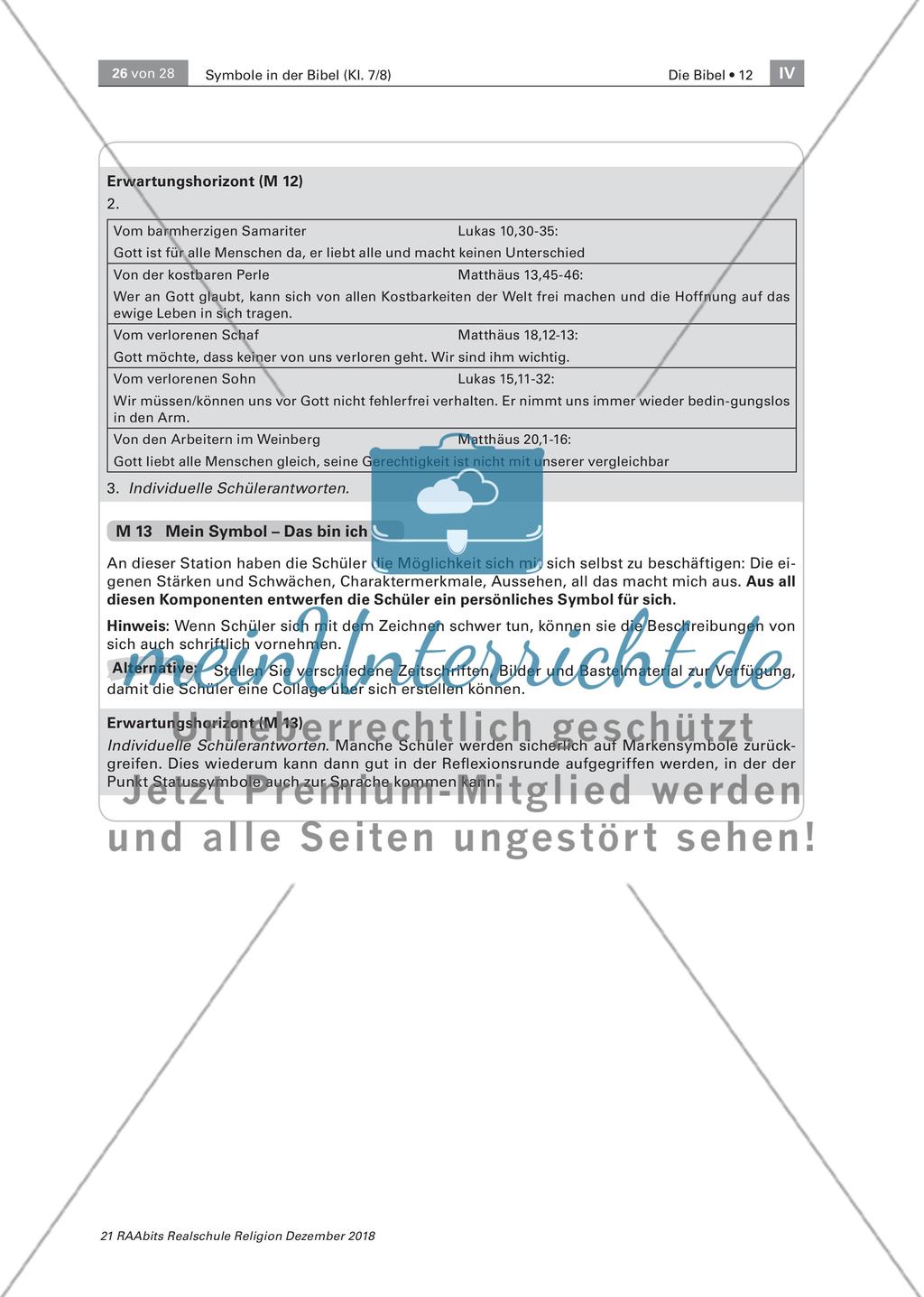 Biblische Symbole an 10 Stationen Preview 16